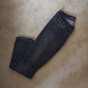 American Eagle distressed grey jeans